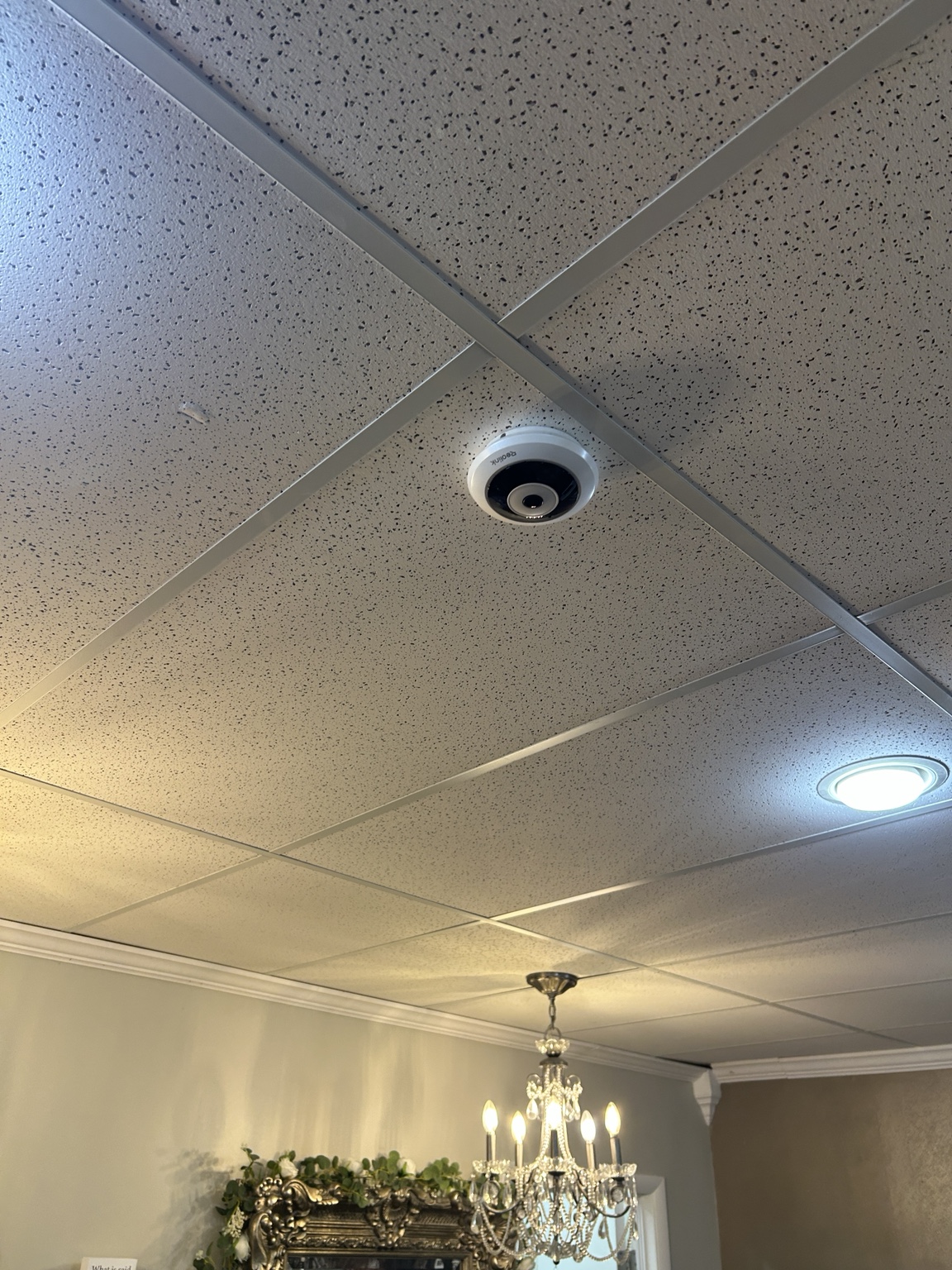 Ceiling camera installation
